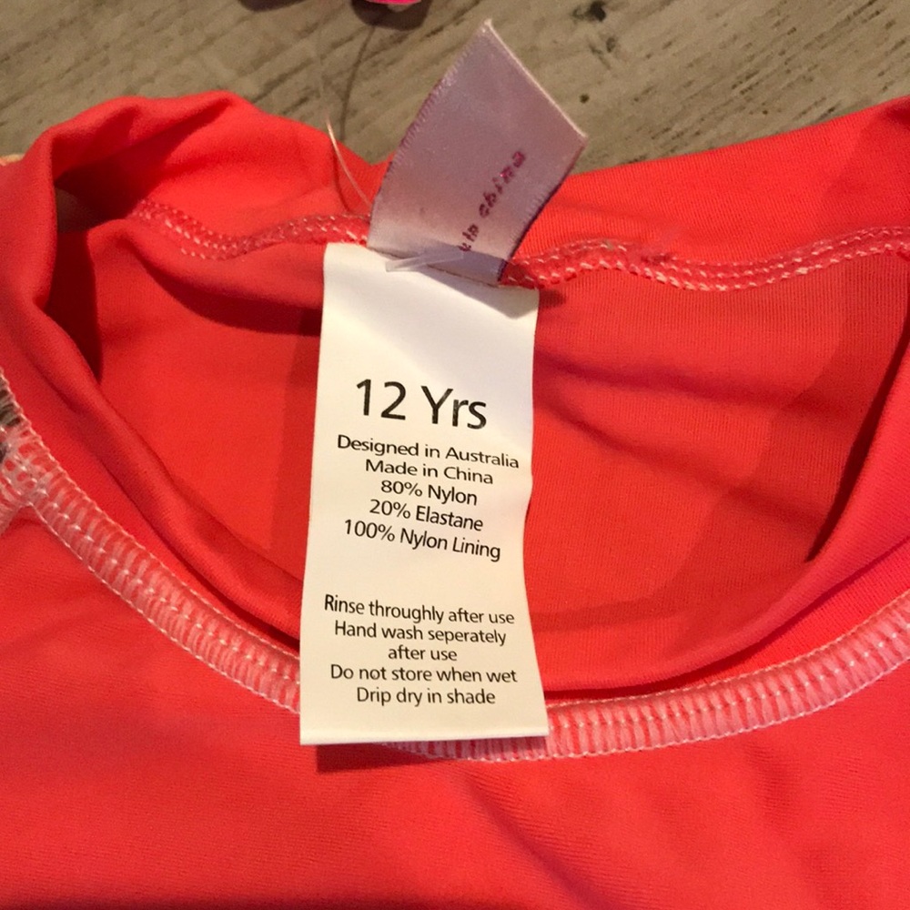 Orange/Striped Kids Rash Guard - Picture 4 of 8